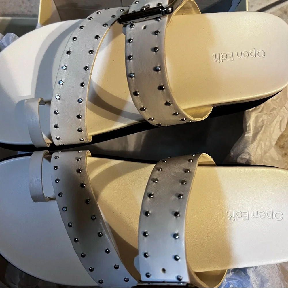 Cream Sandals Open Toe Comfortable - Picture 5 of 8